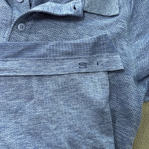 Lululemon Metal Vent Tech Polo 2.0 Blue Short Sleeve Size Small - Picture 5 of 7